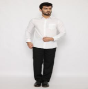 Jobb Benheim Kemeja Pria Lengan Panjang Slim Fit Putih