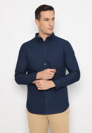 Jobb Bellagio Kemeja Pria Lengan Panjang Slim Fit Navy