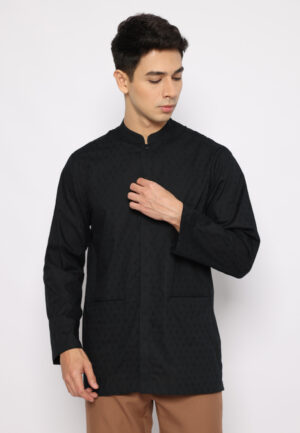 Jobb Rafayet Koko Pria Lengan Panjang Regular Fit Black