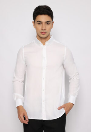 Jobb Steward Kemeja Pria Lengan Panjang Slim Fit Putih