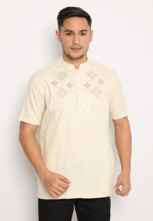 Jobb Razaaq Baju Koko Pria Lengan Pendek Regular Fit Light Khaki