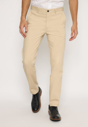 Jobb Vallery Celana Chinos Pria Modern Slim Fit Light Khaki