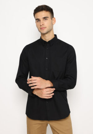 Jobb Formoza  Kemeja Pria Lengan Panjang Slim Fit Hitam