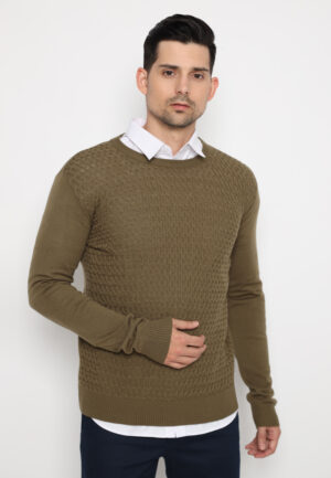Jobb Garvin Outer Pria Lengan Panjang Slim Fit Olive