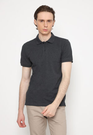 Jobb Sanders Polo Shirt Pria Lengan Pendek Slim Fit Dark Grey