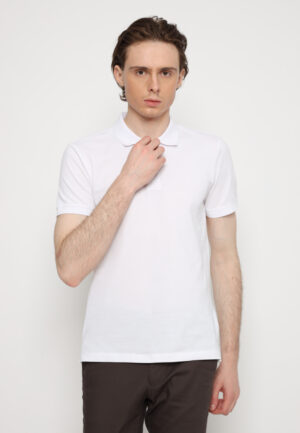 Jobb Sanders Polo Shirt Pria Lengan Pendek Slim Fit Putih
