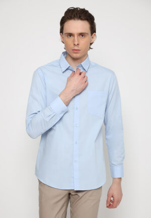 Jobb Oldham Kemeja Pria Lengan Panjang Regular Fit Biru