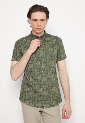 Jobb Flagman Kemeja Pria Lengan Pendek Slim Fit Olive