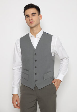 Jobb Vest Bellwool-V Formal Abu-Abu
