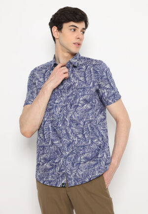Jobb Castor Kemeja Pria Lengan Pendek Slim Fit Navy