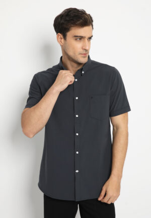 Jobb Minnesota Kemeja Pria Lengan Pendek Slim Fit Dark Grey 3