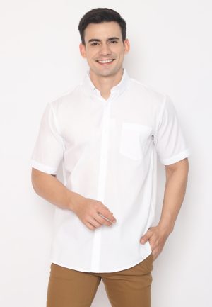 Jobb Sevilla Kemeja Pria Lengan Pendek Regular Fit Putih