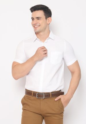 Jobb Palermo Kemeja Pria Lengan Pendek Slim Fit Putih