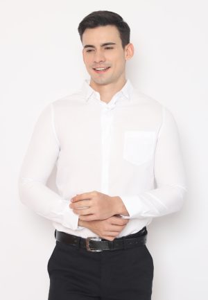 Jobb San Marino Kemeja Pria Lengan Panjang Slim Fit Putih