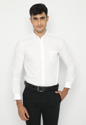 Jobb Doha Kemeja Pria Lengan Panjang Slim Fit Putih