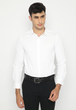 Jobb Macedonia Kemeja Pria Lengan Panjang Slim Fit Putih