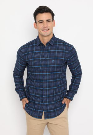 Jobb Jardin Kemeja Pria Lengan Panjang Regular Fit Navy