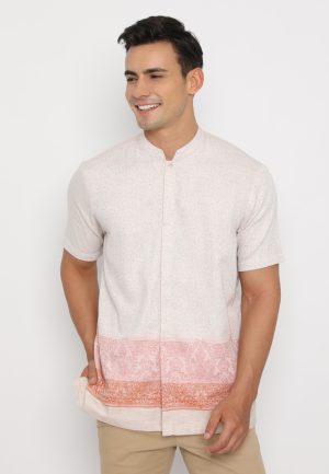Jobb Maajid Baju Koko Pria Lengan Pendek Regular Fit Beige