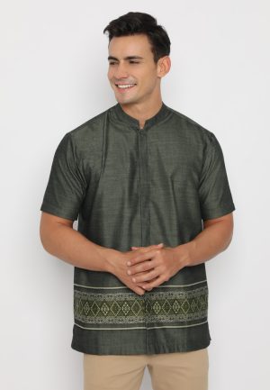 Jobb Hatta Baju Koko Pria Lengan Pendek Regular Hijau