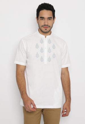 Jobb Marwan Baju Koko Pria Lengan Pendek Regular Fit Putih