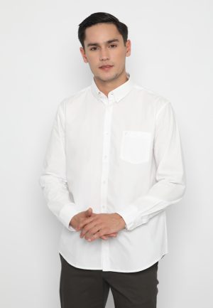 Jobb Brixton Kemeja Pria Lengan Panjang Regular Fit Putih