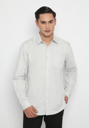 Jobb Madre Kemeja Pria Lengan Panjang Regular Fit Light Grey
