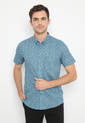Jobb Halston Kemeja Pria Lengan Pendek Slim Fit Tosca