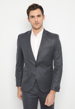 Jobb Hazel-T1 Jas Pria Slim Fit Dark Grey