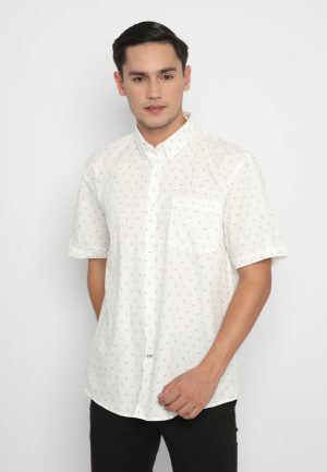 Jobb Kitsune Kemeja Pria Lengan Pendek Regular Fit Putih