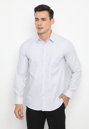 Jobb Alegra Kemeja Pria Lengan Panjang Slim Fit Light Grey