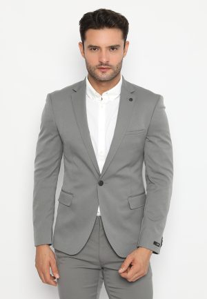 Jobb Bellmore-T1 Jas Pria Slim Fit Light Grey