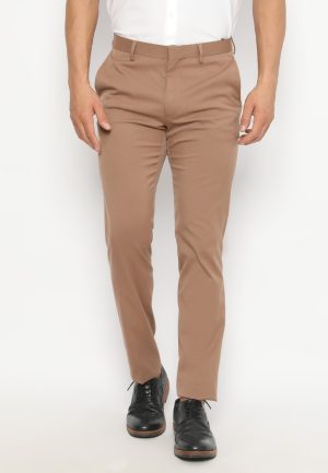 Jobb Bellmore-B Celana Panjang Pria Modern Slim Fit Light Brown 3