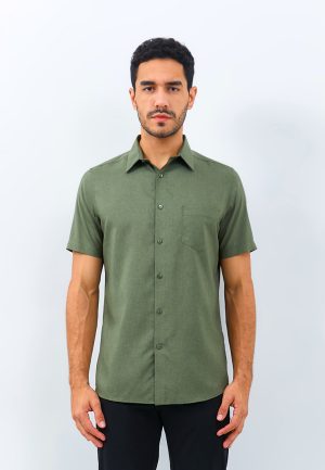 Jobb Flavian Kemeja Pria Lengan Pendek Olive