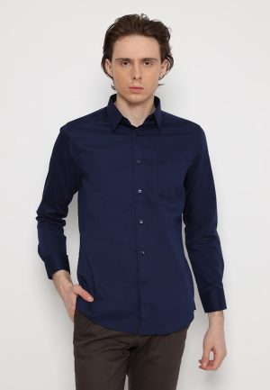 Jobb Geronimo Kemeja Pria Lengan Panjang Slim Fit Navy 3