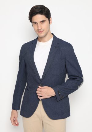 Jobb Willfred-T1 Blazer Pria Slim Fit Navy