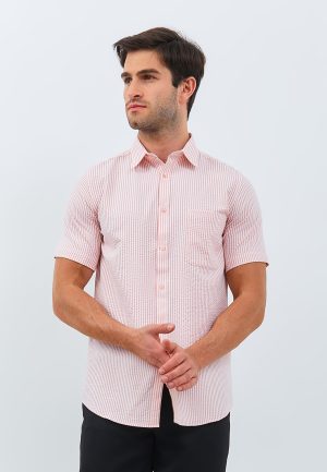 Jobb Laviere Kemeja Pria Lengan Pendek Slim Fit Peach