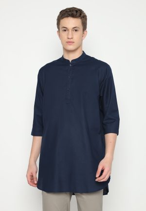 JOBB Hasbi Baju Koko Pria Lengan Pendek Regular Fit Navy