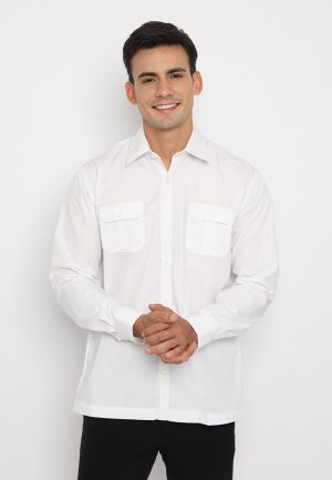 Jobb Prussia Kemeja Pria Lengan Panjang Regular Fit Putih