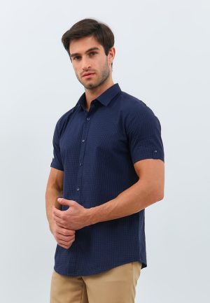 Jobb Tovito Kemeja Pria Lengan Pendek Slim Fit Navy