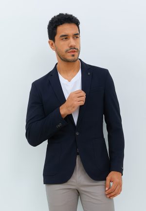 Jobb Ankeny-T1 Blazer Pria Slim Fit Navy