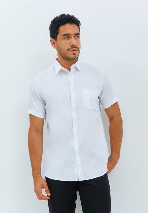 Jobb Perkins Kemeja Pria Lengan Pendek Slim Fit White