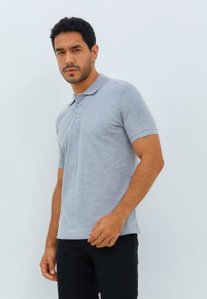 Jobb Galvin Polo Shirt Pria Lengan Pendek Slim Fit Light Grey