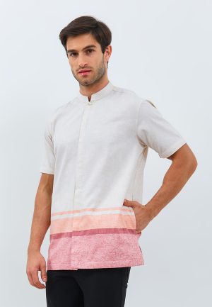 Jobb Arham Baju Koko Pria Lengan Pendek Regular Fit Beige