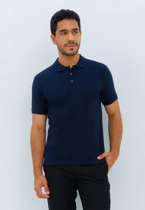 Jobb Galvin Polo Shirt Pria Lengan Pendek Slim Fit Navy