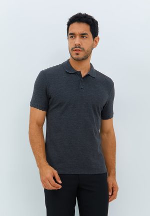 Jobb Galvin Polo Shirt Pria Lengan Pendek Slim Fit Dark Grey