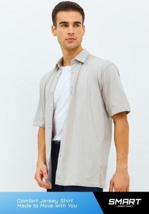 Jobb Swinton Kemeja Pria Lengan Pendek Regular Fit Beige