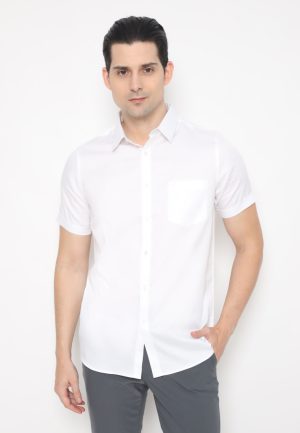 Jobb Allenby Kemeja Pria Lengan Pendek Slim Fit Putih