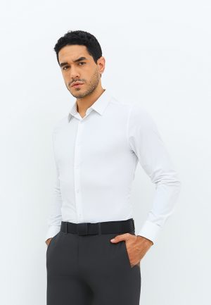 Jobb Beverly Kemeja Pria Lengan Panjang Slim Fit Putih