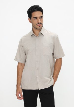 Jobb Ontario Kemeja Pria Lengan Pendek Regular Fit Light Khaki