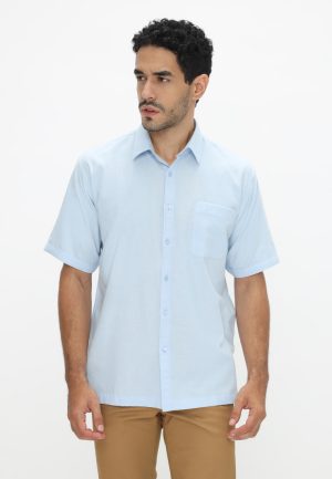 Jobb Ontario Kemeja Pria Lengan Pendek Regular Fit Light Blue